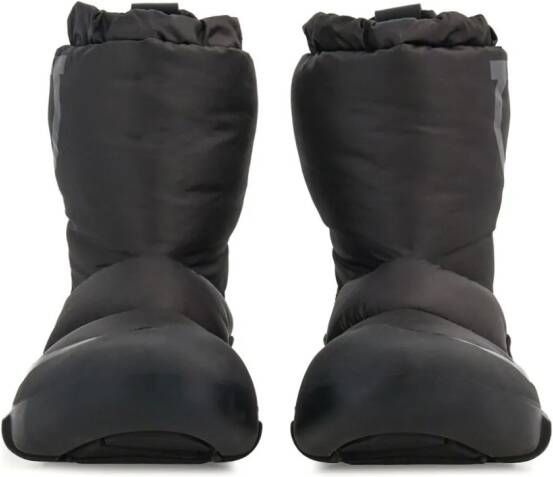 Ferragamo Gancini-print padded-design boots Black