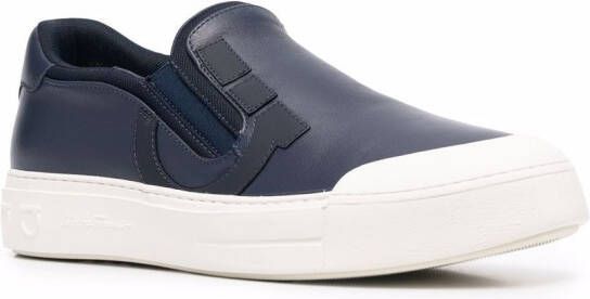 Ferragamo Gancini slip-on sneakers Blue