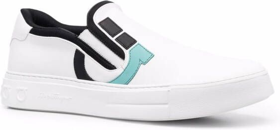 Ferragamo Gancini slip-on sneakers White