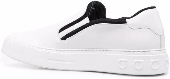 Ferragamo Gancini slip-on sneakers White