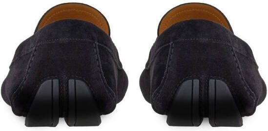 Ferragamo Gancini suede loafers Black