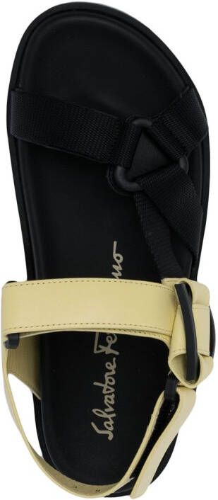Ferragamo Gancini touch-strap sandals Yellow