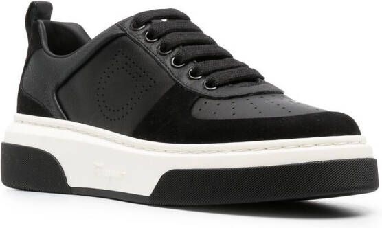 Ferragamo Gancini two-tone sneakers Black