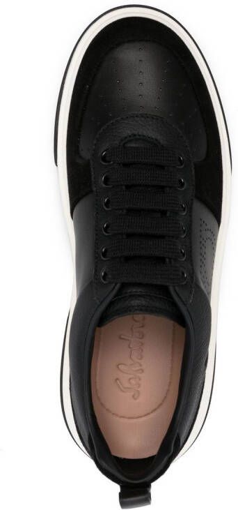 Ferragamo Gancini two-tone sneakers Black