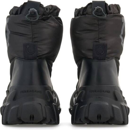 Ferragamo Gancio-print snow boots Black