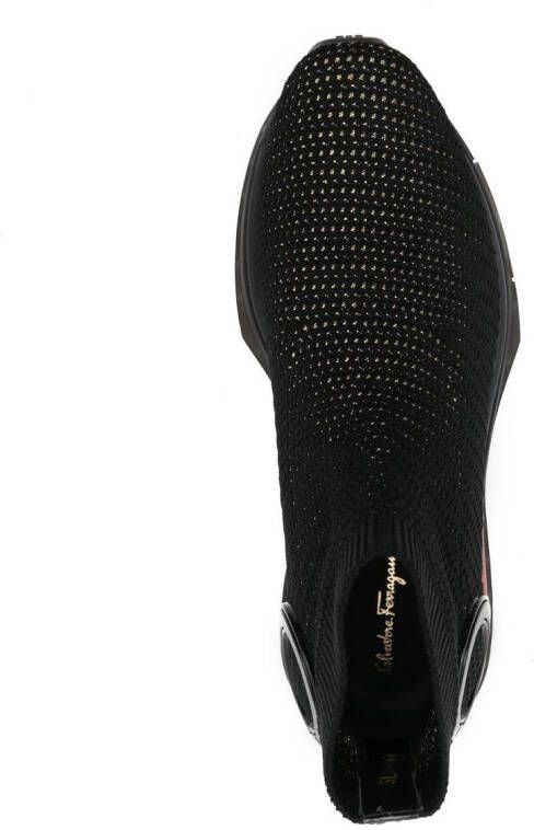 Ferragamo Gardena sock ankle sneakers Black