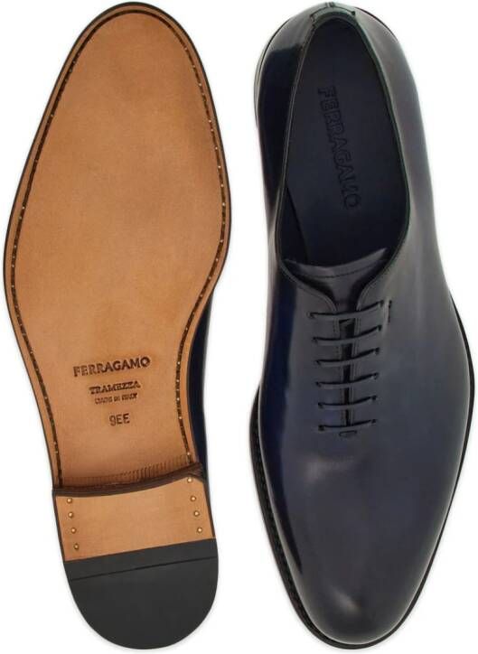 Ferragamo gradient leather Oxford shoes Blue