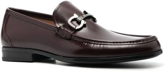 Ferragamo Grandioso Gancini-buckle loafers Purple