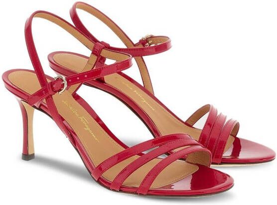 Ferragamo high-shine finish 70mm sandals Red