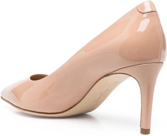 Ferragamo high-shine finish 80mm pumps Neutrals