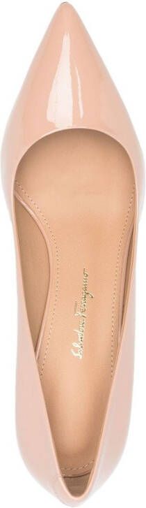 Ferragamo high-shine finish 80mm pumps Neutrals