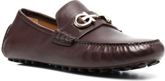 Ferragamo horsebit-detail leather loafers Brown