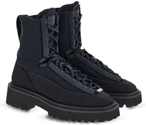 Ferragamo Hybrid Combat boots Black
