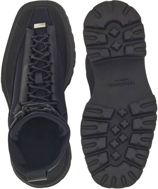 Ferragamo Hybrid Combat boots Black