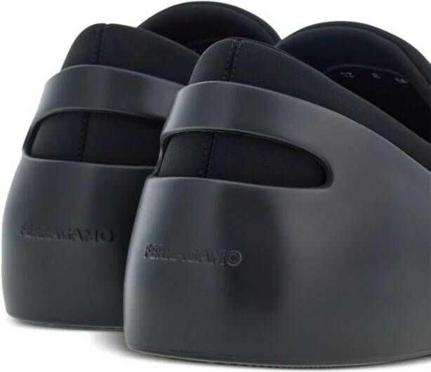 Ferragamo Hybrid logo-patch panelled sneakers Black