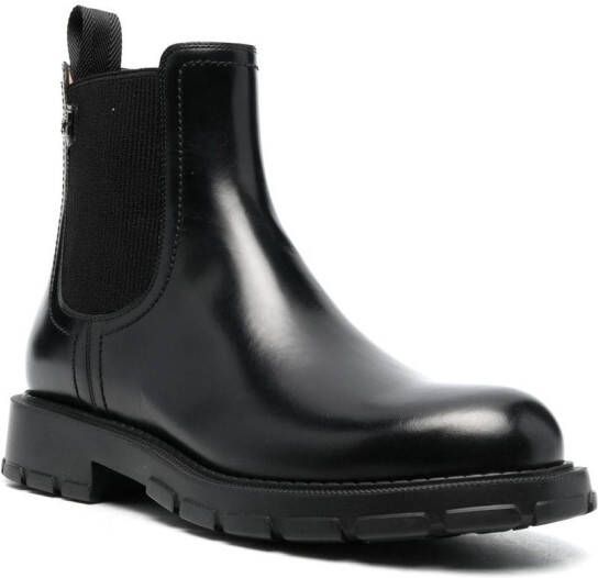 Ferragamo Iago leather chelsea boots Black