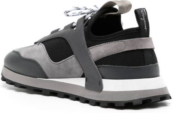 Ferragamo Indy panelled-design sneakers Black