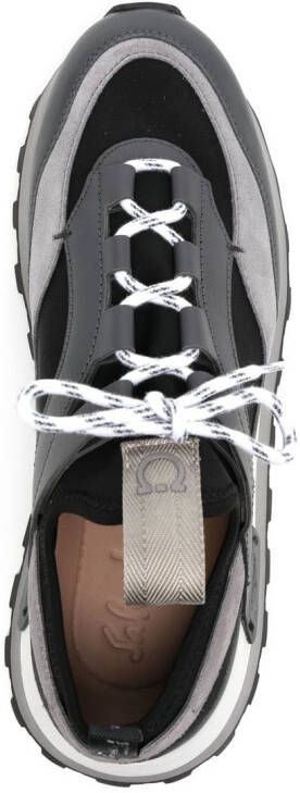 Ferragamo Indy panelled-design sneakers Black