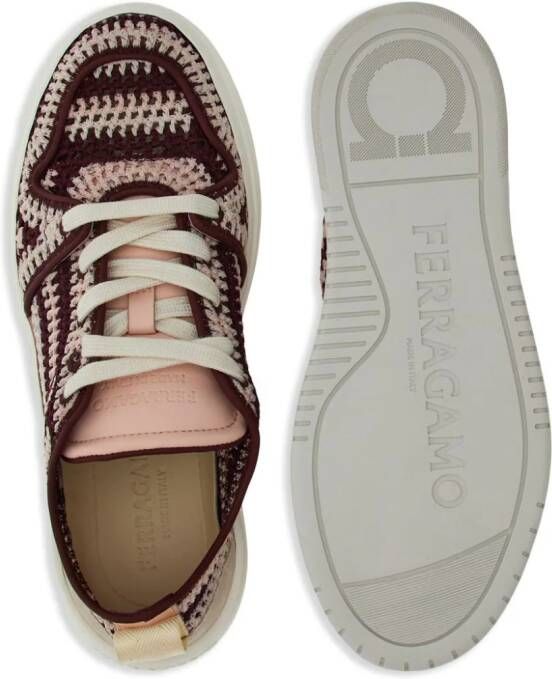 Ferragamo knitted low-top sneakers Pink