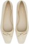 Ferragamo knot-detail patent-leather ballerina shoes White - Thumbnail 4