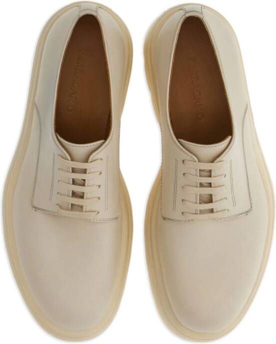 Ferragamo lace-up chunky-sole derby shoes White