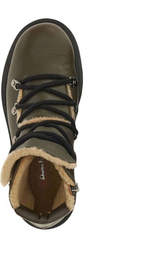 Ferragamo lace-up hiking boots Brown