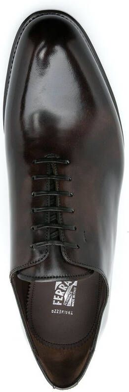 Ferragamo lace-up leather Derby shoes Brown