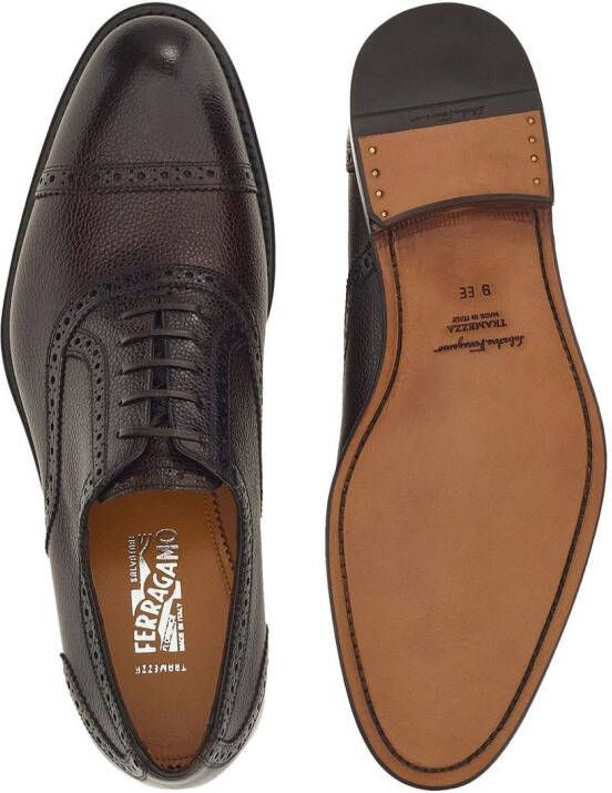 Ferragamo lace-up leather brogues Brown