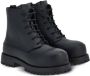 Ferragamo lace-up leather combat boots Black - Thumbnail 2