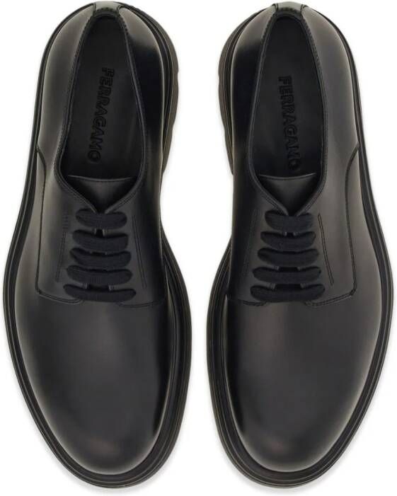 Ferragamo lace-up leather derby shoes Black