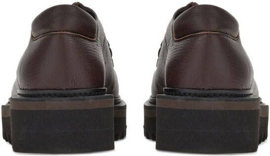 Ferragamo lace-up leather shoes Brown