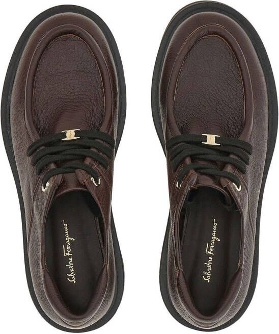 Ferragamo lace-up leather shoes Brown