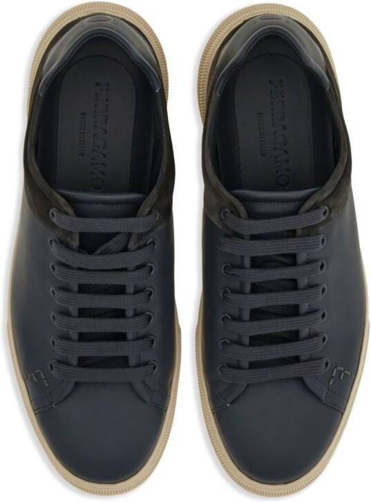 Ferragamo lace-up leather sneakers Grey