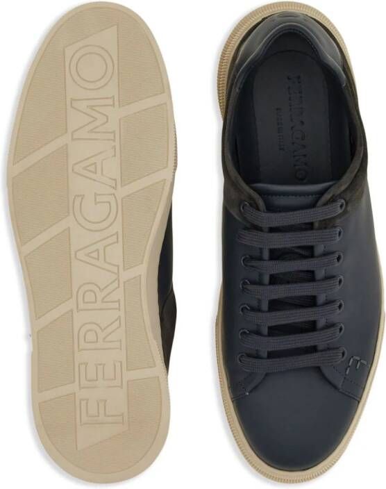 Ferragamo lace-up leather sneakers Grey