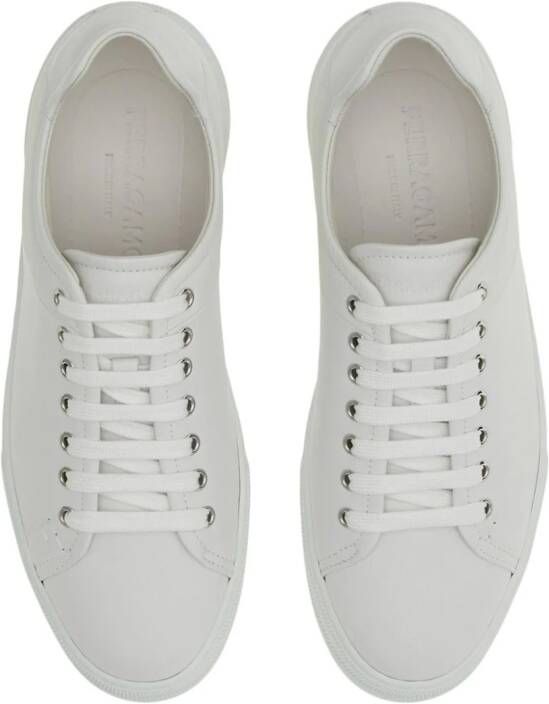 Ferragamo lace-up leather sneakers White