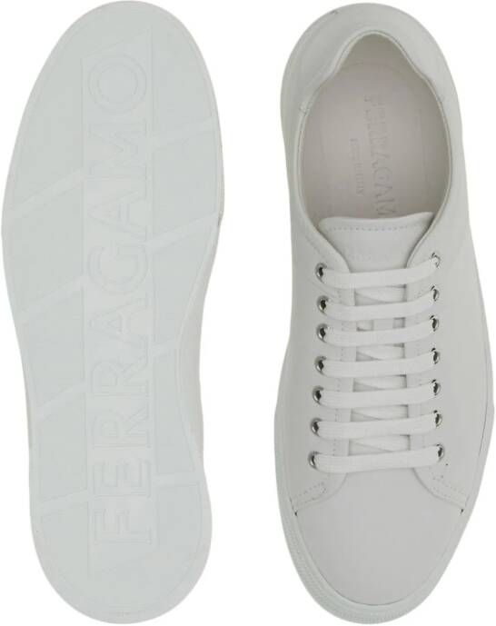 Ferragamo lace-up leather sneakers White