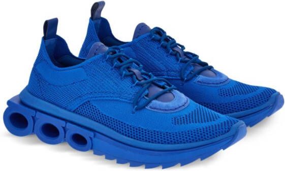 Ferragamo knitted running sneakers Blue