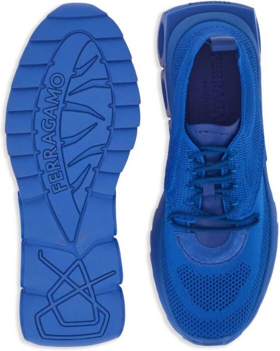 Ferragamo knitted running sneakers Blue