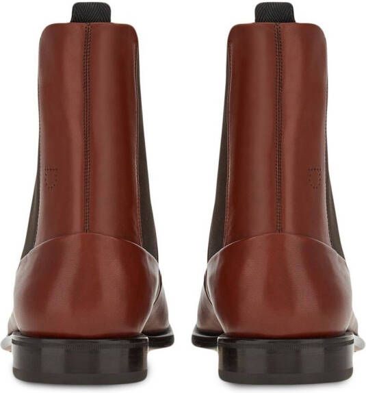 Ferragamo leather ankle boots Brown