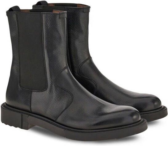 Ferragamo leather chelsea-boots Black