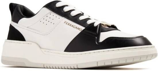 Ferragamo leather lace-up sneakers White