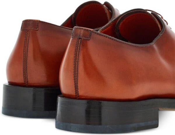 Ferragamo leather oxford shoes Brown