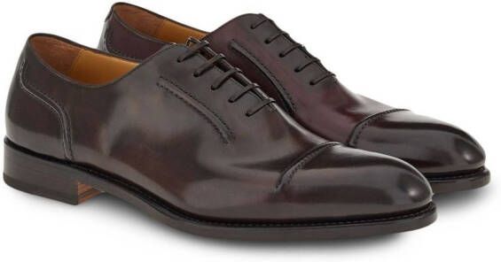 Ferragamo leather Oxford shoes Brown