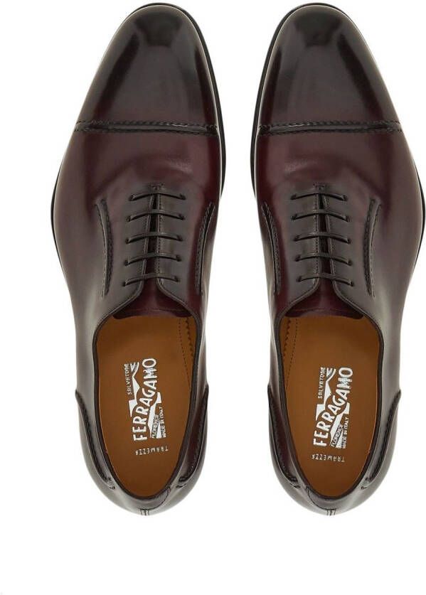 Ferragamo leather Oxford shoes Brown
