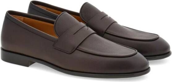 Ferragamo leather penny loafers Brown