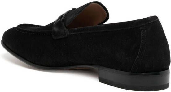 Ferragamo Lester slip-on suede loafers Black