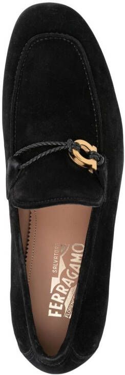 Ferragamo Lester slip-on suede loafers Black