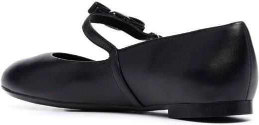 Ferragamo Lizz leather ballerina shoes Black