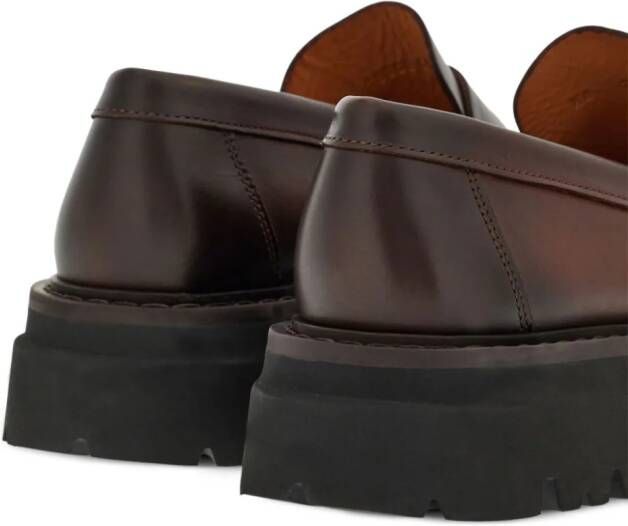 Ferragamo logo-debossed chunky loafers Brown