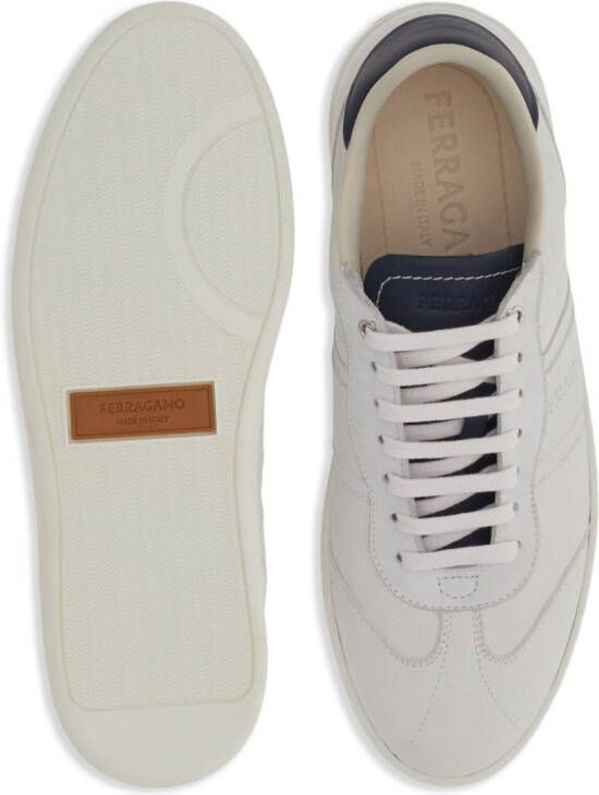 Ferragamo logo-debossed leather sneakers White